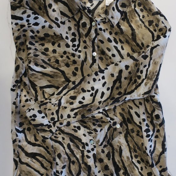 Alfred Dunner Tops - Alfred Dunner Animal Print Blouse Size 14